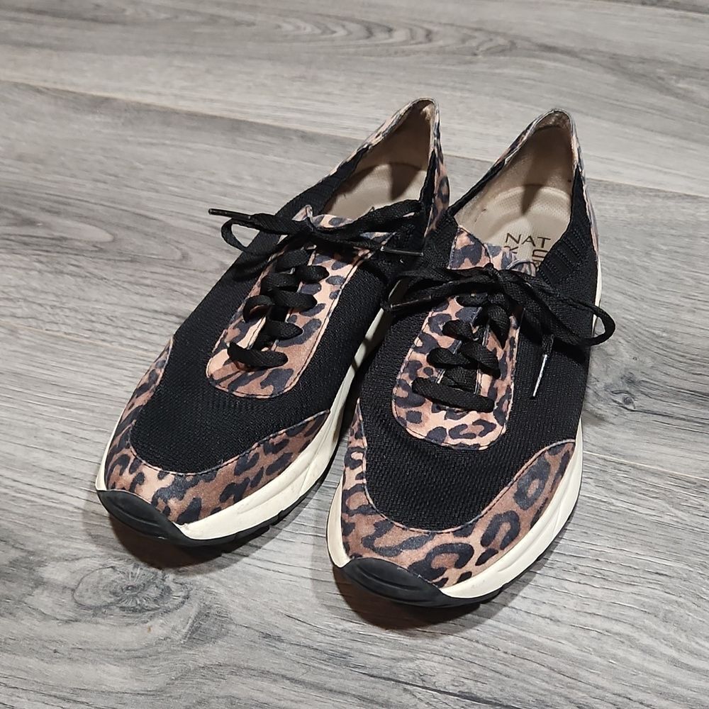 Naturalizer Black & Leopard Comfort Sneakers